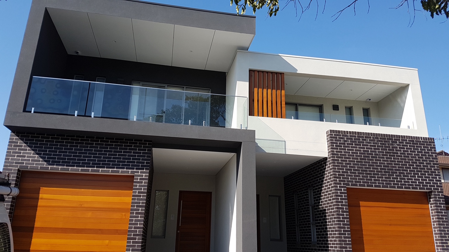 Modern duplex exterior