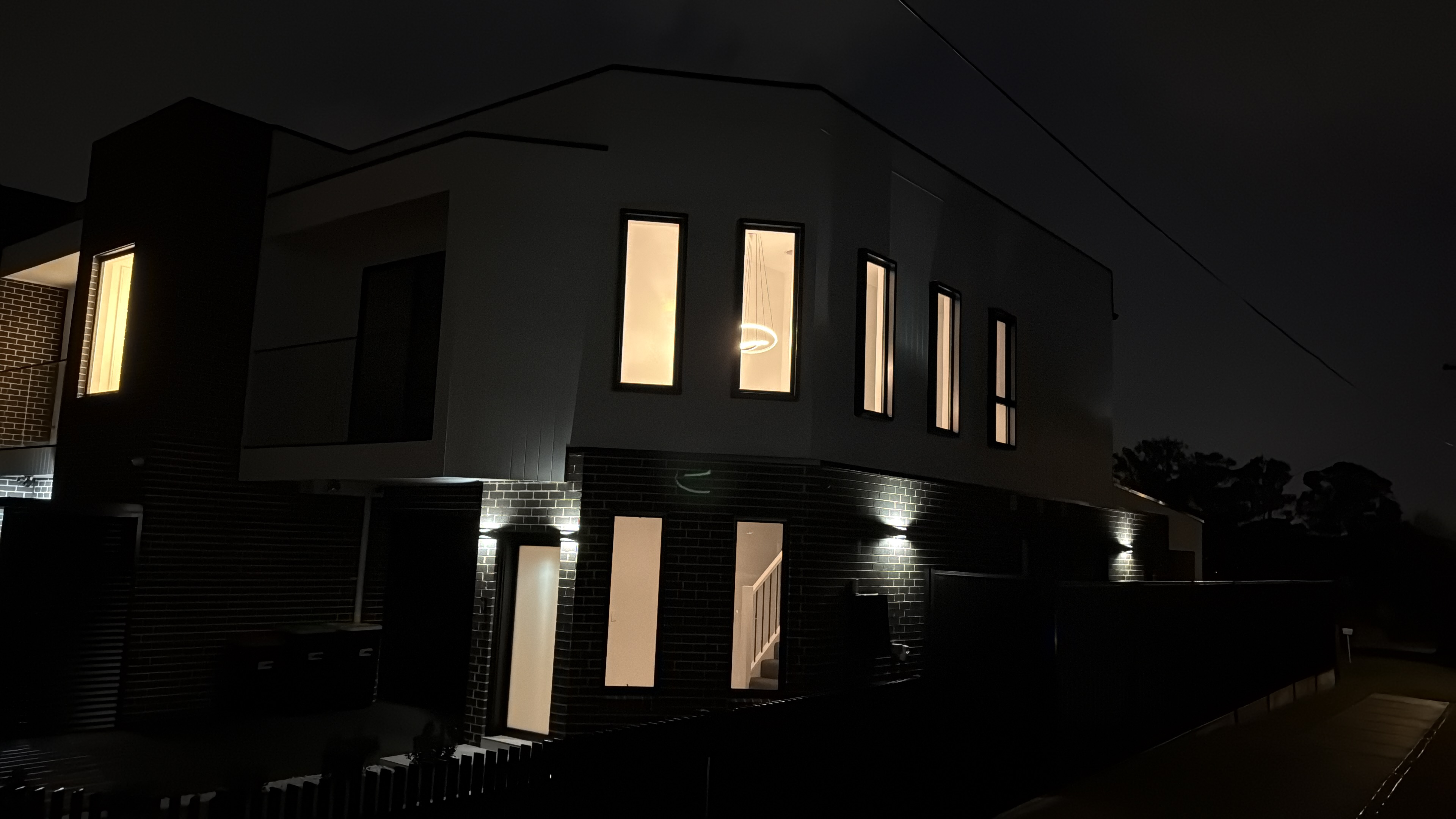 Night exterior completed home
