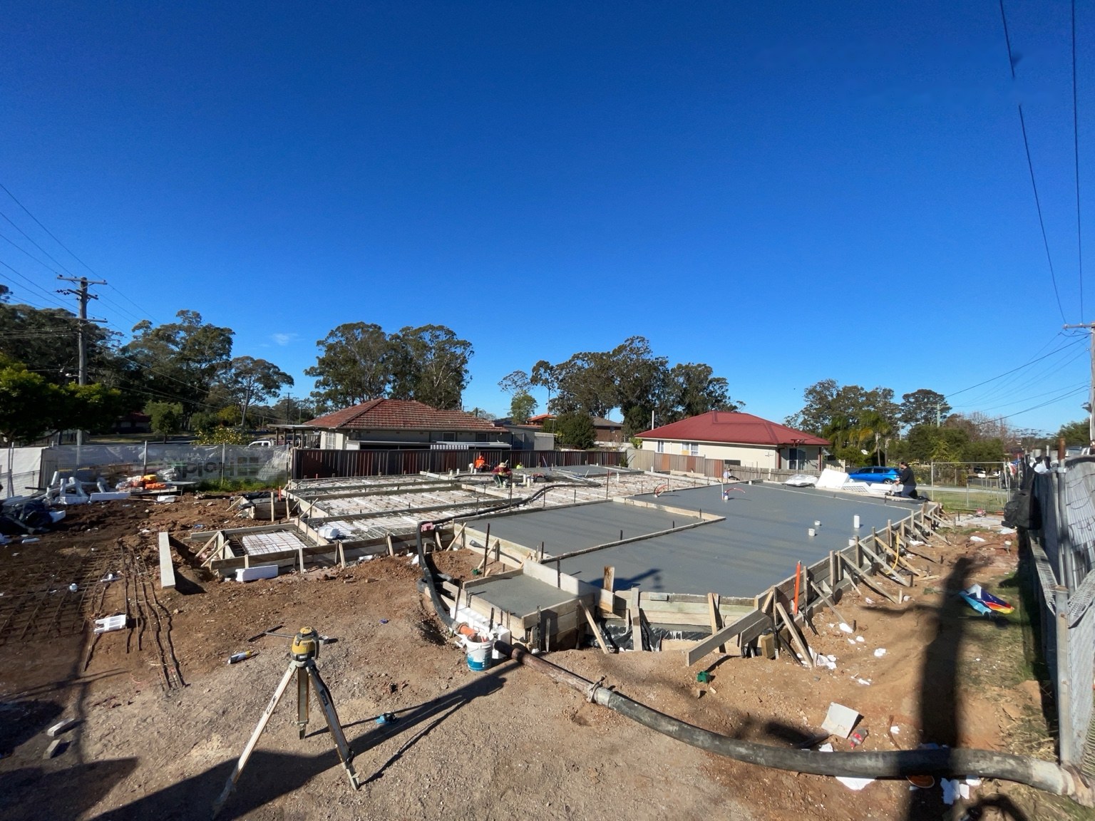 Cartwright Avenue slab progress after construction