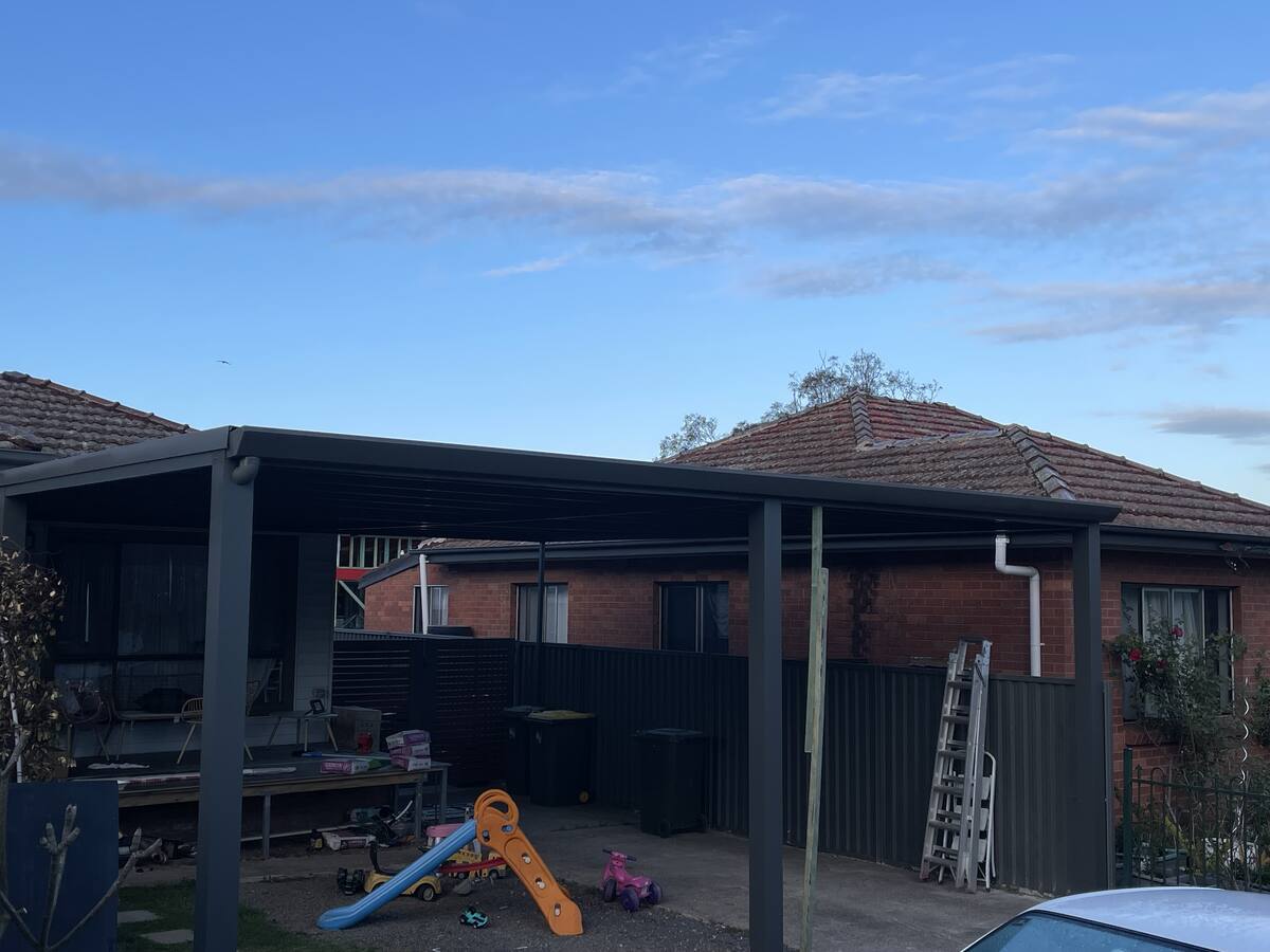 Charcoal carport second angle